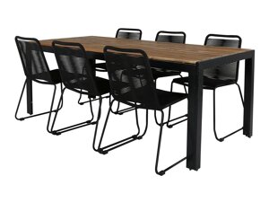 Conjunto de mesa y sillas Dallas 2907 (Negro)