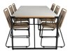 Conjunto de mesa e cadeiras Dallas 2396 (Castanho claro + Preto)
