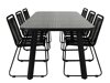 Conjunto de mesa y sillas Dallas 2477 (Negro)
