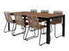 Laua ja toolide komplekt Dallas 2907 (Helepruun + Must)