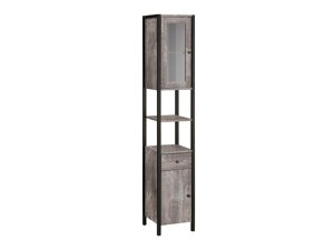 Cabinet de baie neancorat Denton L110 (Stejar gri + Negru)