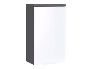 Wandhängeschrank für Badezimmer Sacramento D100 (Weiß glänzend + Graphit)