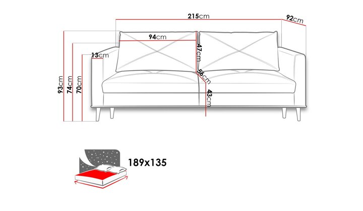 Dīvāns gulta 140006