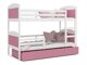 Двухъярусная кровать Aurora 101 (Белый Розовый)