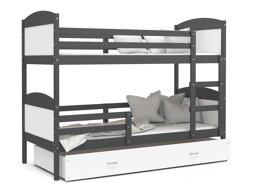 Двухъярусная кровать Aurora 101 (Серый Белый)