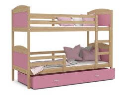 Divstāvu gulta Aurora 101 (Priede Tumši rozā)