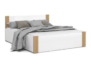 Bett Aurora 155 (Weiß + Kiefernholzoptik)