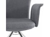 Καρέκλα Denton 536 (Σκούρο γκρι + Ασημί)