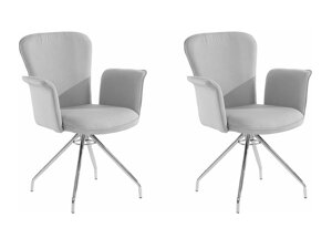 Set stolica Denton 536 (Svijetlo siva + Srebro)