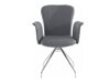 Conjunto de cadeiras Denton 536 (Cinzento escuro + Prata)