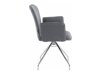 Καρέκλα Denton 536 (Σκούρο γκρι + Ασημί)