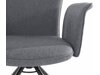 Kėdžių komplektas Denton 537 (Tamsi pilka + Juoda)