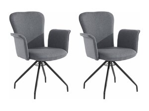 Set stolica Denton 537 (Tamno sivo + Crna)
