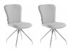 Conjunto de cadeiras Denton 538 (Cinzento claro + Prata)