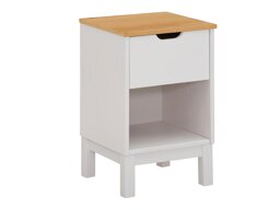 Comodino Denton 543 (Bianco + Marrone)