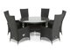 Asztal és szék garnitúra Comfort Garden 1382 (Fekete)