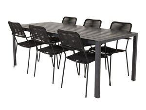 Conjunto de mesa y sillas Dallas 2982 (Negro)