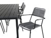 Conjunto de mesa e cadeiras Dallas 2982 (Cinzento + Preto)