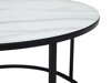 Conjunto de mesa de centro Riverton 435 (Marmore branco + Preto)