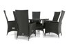 Conjunto de mesa e cadeiras Comfort Garden 1382 (Preto)