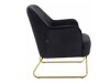 Fotelj Denton 327 (Črna + Zlata)