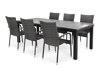 Tisch und Stühle Comfort Garden 1303 (Schwarz + Grau)