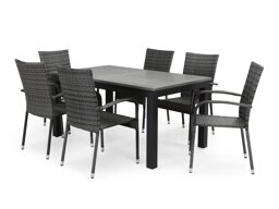 Asztal és szék garnitúra Comfort Garden 1329 (Szürke)