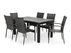 Stalo ir kėdžių komplektas Comfort Garden 1329 (Pilka)