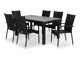 Komplet mize in stolov Comfort Garden 1329 (Črna)