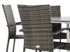 Asztal és szék garnitúra Comfort Garden 1433 (Fehér + Szürke)