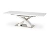 Asztal Houston 295 (Fényes fehér + Fehér + Ezüst)