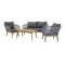 Conjunto de muebles de exterior Dallas 661 (Gris + Acacia)