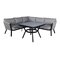 Conjunto de muebles de exterior Dallas 1069 (Negro + Gris claro)