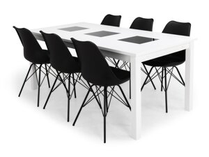 Маса и столове за трапезария Scandinavian Choice 628 (Черен)