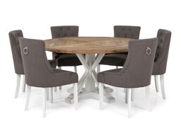 Set sala da pranzo Bloomington 196 (Grigio + Bianco)