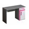 Íróasztal Akron B110 (Antracit + Fehér + Rózsaszín)