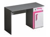 Darba galds Akron B110 (Antracīts + Balts + Tumši rozā)