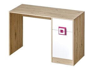 Darba galds Akron D110 (Gaišs ozols + Balts + Tumši rozā)