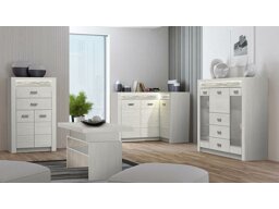 Set mobili soggiorno Stanton C121 (Bianco artigianale)