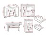Set mobili soggiorno Stanton C121 (Bianco artigianale)