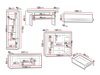 Set mobili soggiorno Stanton C122 (Bianco artigianale)