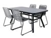 Asztal és szék garnitúra Dallas 2120 (Szürke + Fekete)