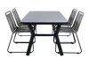 Conjunto de mesa e cadeiras Dallas 2120 (Cinzento + Preto)