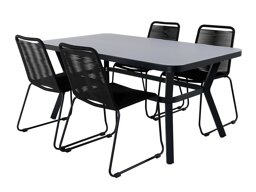 Conjunto de mesa y sillas Dallas 2120 (Negro)