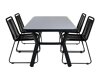 Conjunto de mesa e cadeiras Dallas 2120 (Preto)