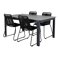 Conjunto de mesa e cadeiras Dallas 3506 (Preto)