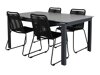 Conjunto de mesa e cadeiras Dallas 3506 (Preto)