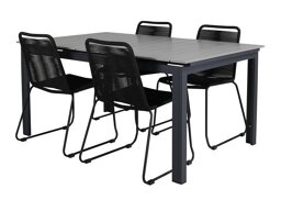 Tisch und Stühle Dallas 3506 (Schwarz)