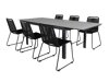 Laua ja toolide komplekt Dallas 3505 (Must)