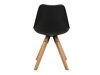 Καρέκλα Oakland 143 (Μαύρο + Ανοιχτό χρώμα ξύλου)